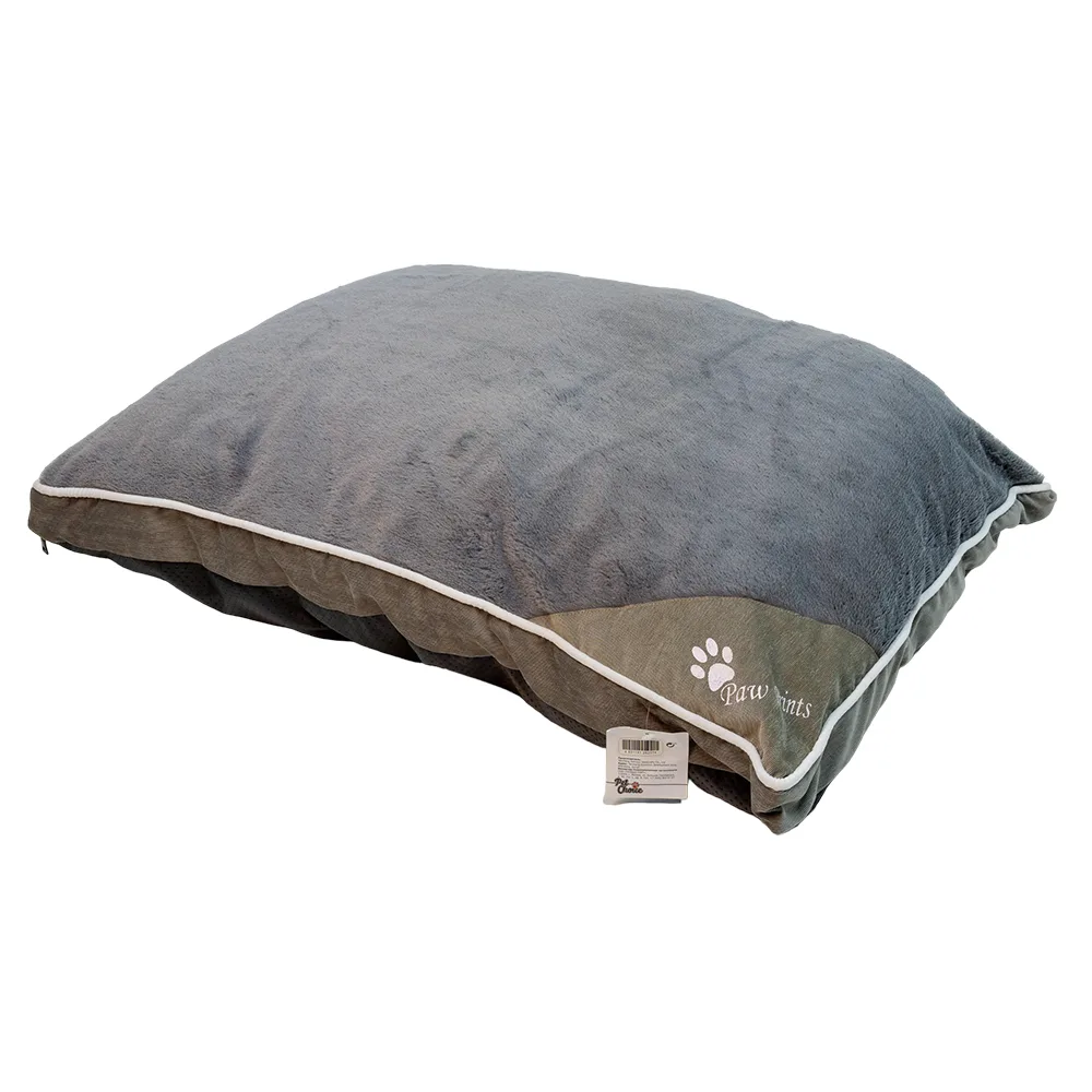 Лежак подушка для собак, 86 × 63 × 15 см, со съемным чехлом, серый — PetChoice 9379-2006C