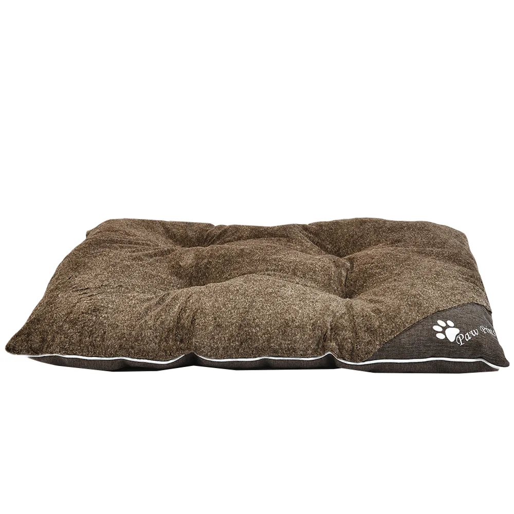 Лежак подушка для собак, 77 × 57 × 13 см, пушистый, коричневый — PetChoice 9390-2008D