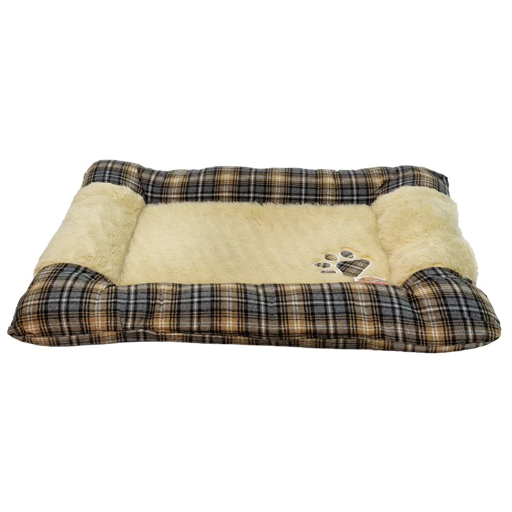 Лежанка матрас для собак 105 × 85 × 11 см, бежевый, клетка — PetChoice E7011-1612A