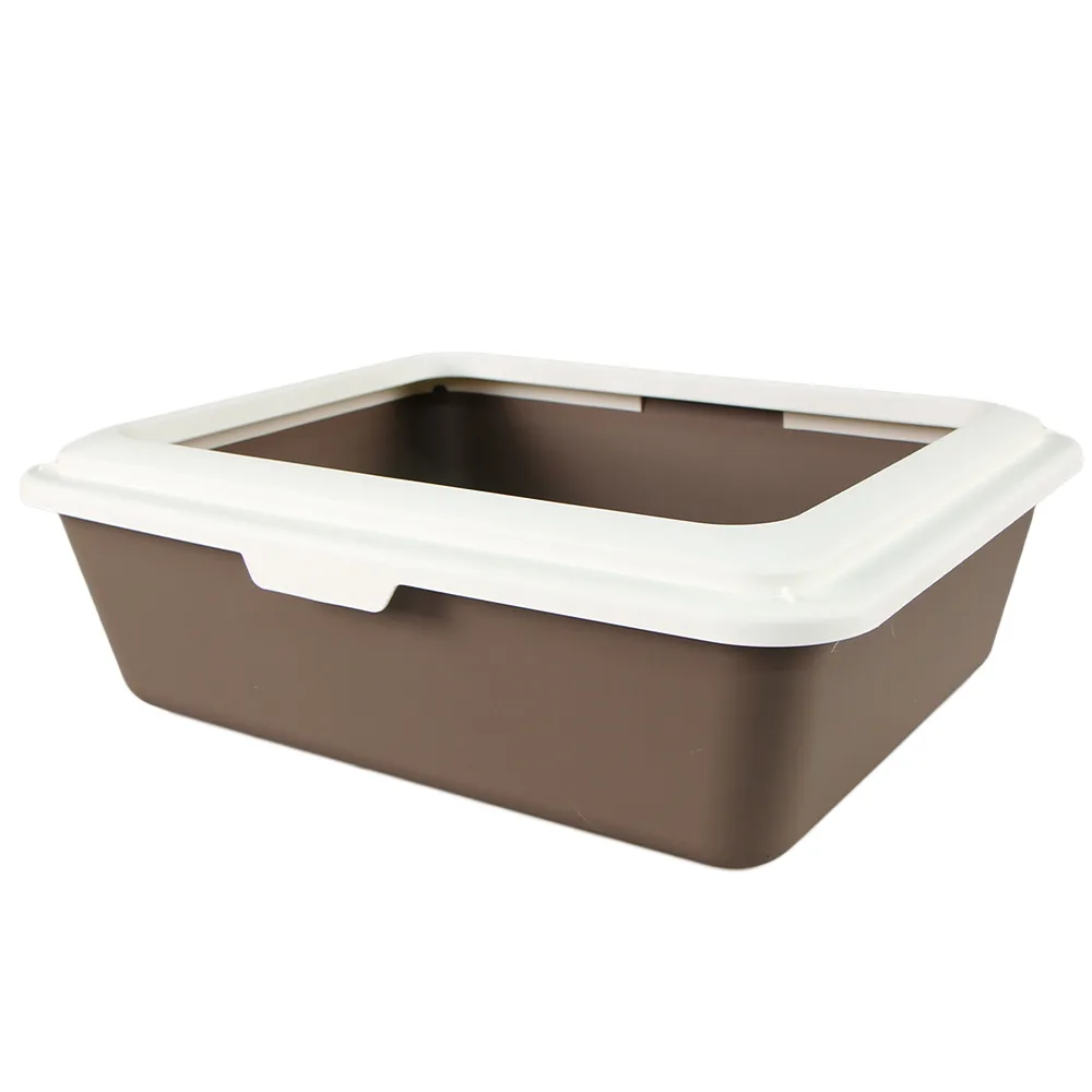 Лоток для кошек с ободком Sanitaire Range 46 × 38 × 13 см, коричневый — PetChoice HC006B-465