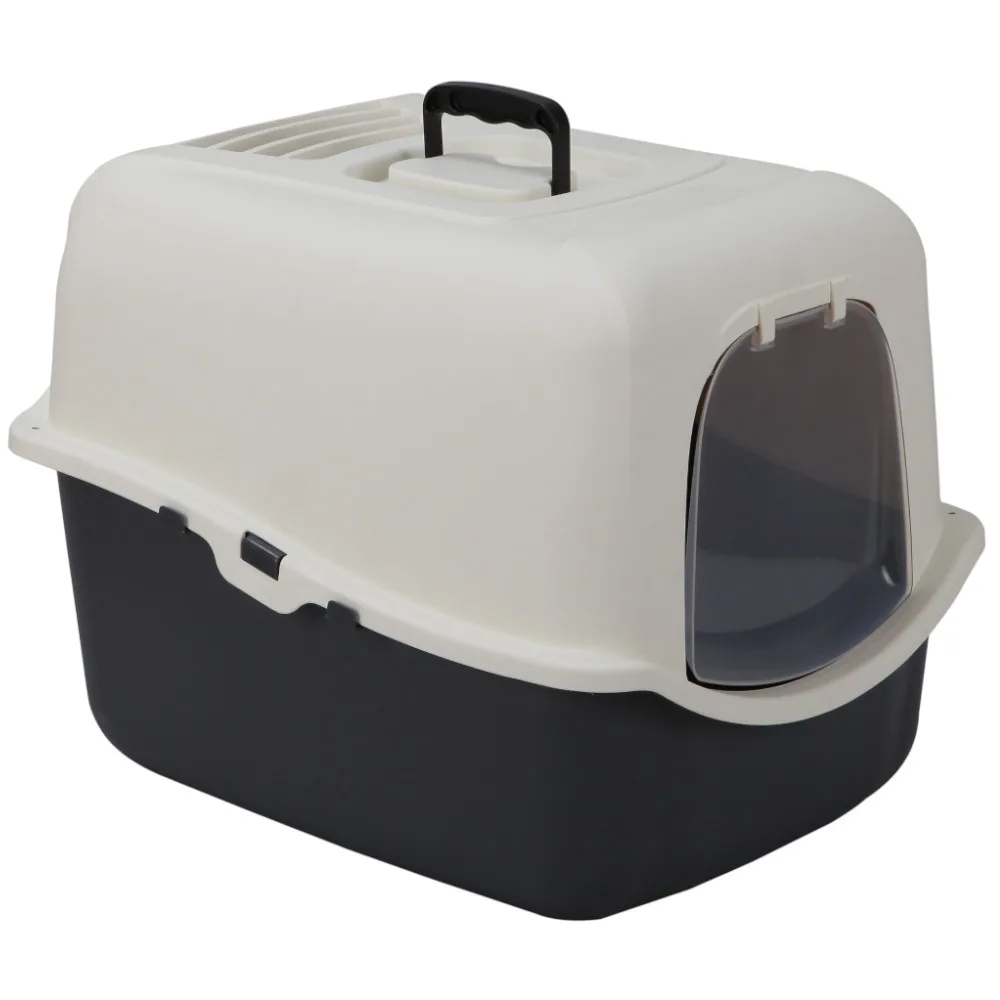 Туалет-домик для кошек Solitude Range 55 × 44 × 43 см, серый — PetChoice HC018-568A