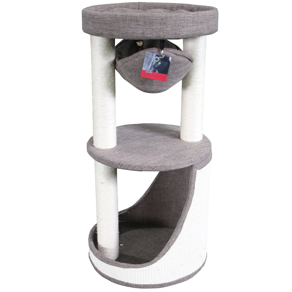 Когтеточка-комплекс с гамаком 40 × 40 × 85 см, коричневый — PetChoice PS270
