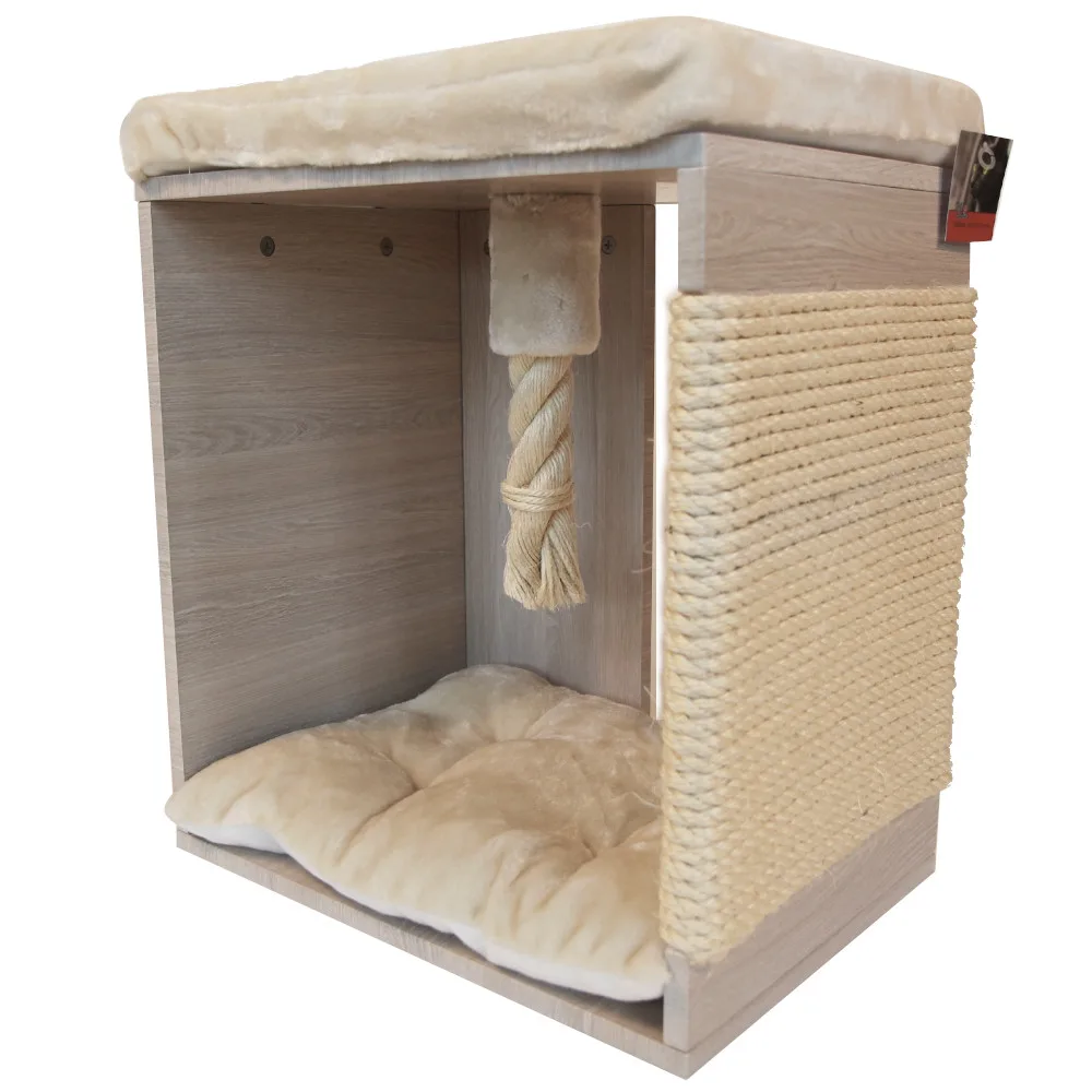 Когтеточка-пуфик 50 × 35 × 60 см, белый — PetChoice PS344-1