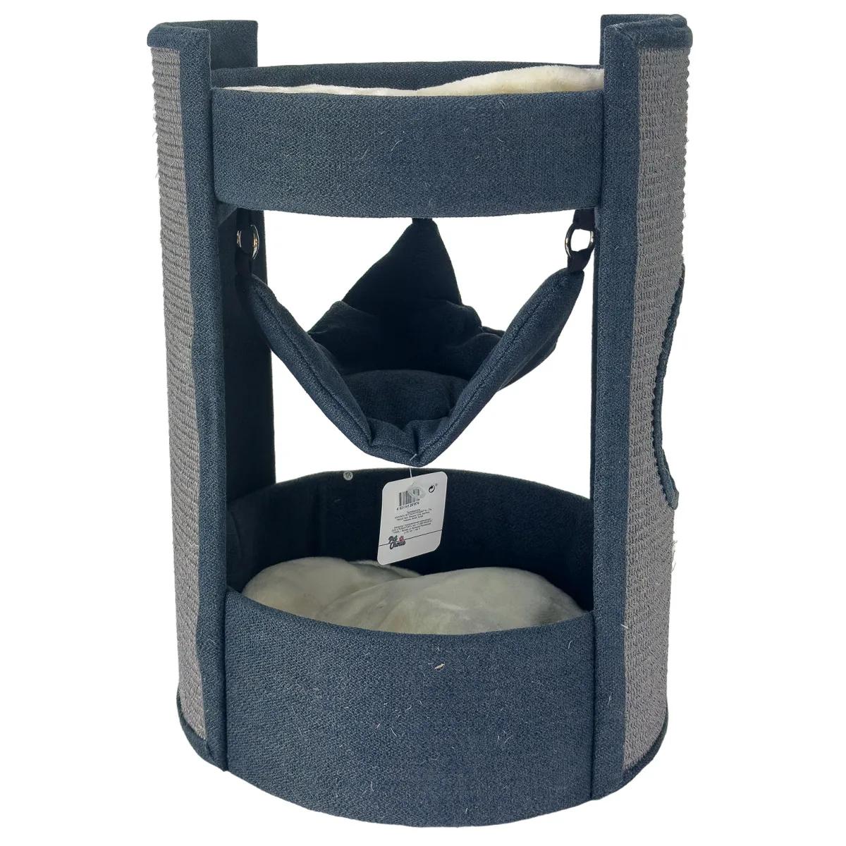 Когтеточка-комплекс 40 × 40 × 60 см с гамаком, графит — PetChoice PS772