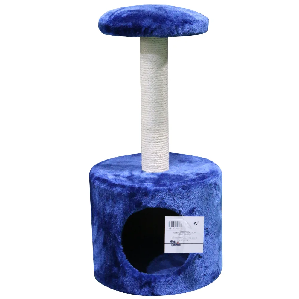 Когтеточка-домик для котят, 26 × 26 × 50 см, темно-синий — PetChoice SBE307-2