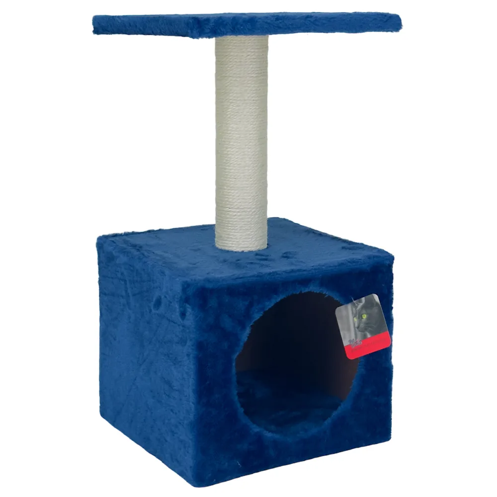 Когтеточка-домик 30 × 30 × 57 см, темно-синий — PetChoice SBE307-Dark_Blue