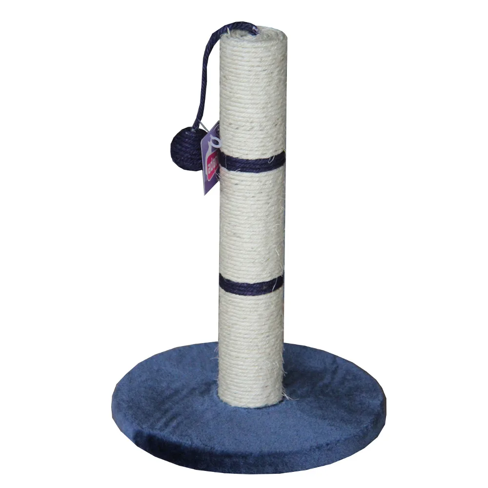 Когтеточка-столбик 30 × 30 × 45 см, с игрушкой, синий — PetChoice SBE796-1-B