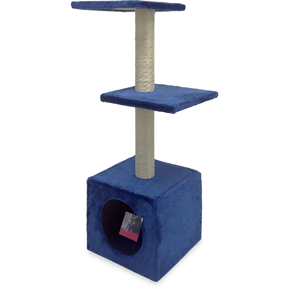 Когтеточка-комплекс 30 × 30 × 88 см, темно-синий — PetChoice SBE812-Dark_Blue