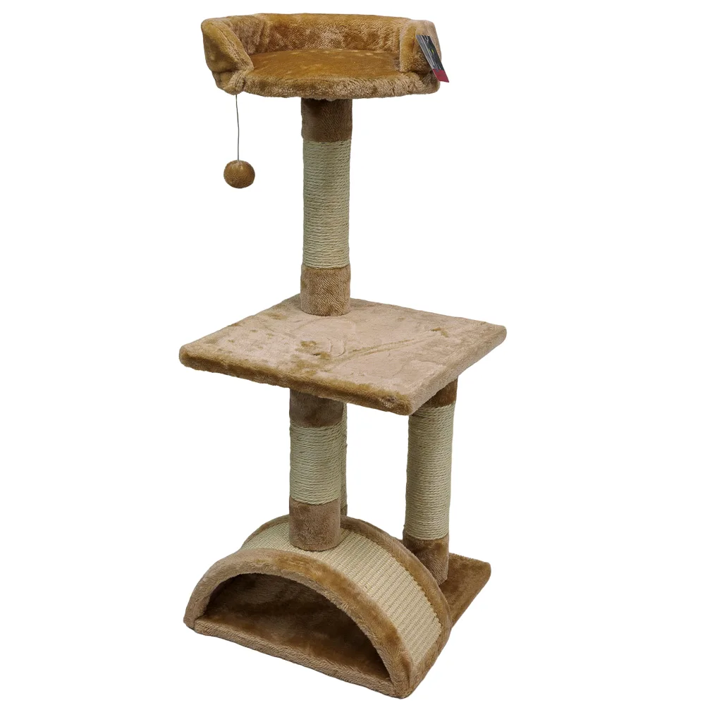 Когтеточка-комплекс 35 × 35 × 88 см, бежевый — PetChoice SBE892-B