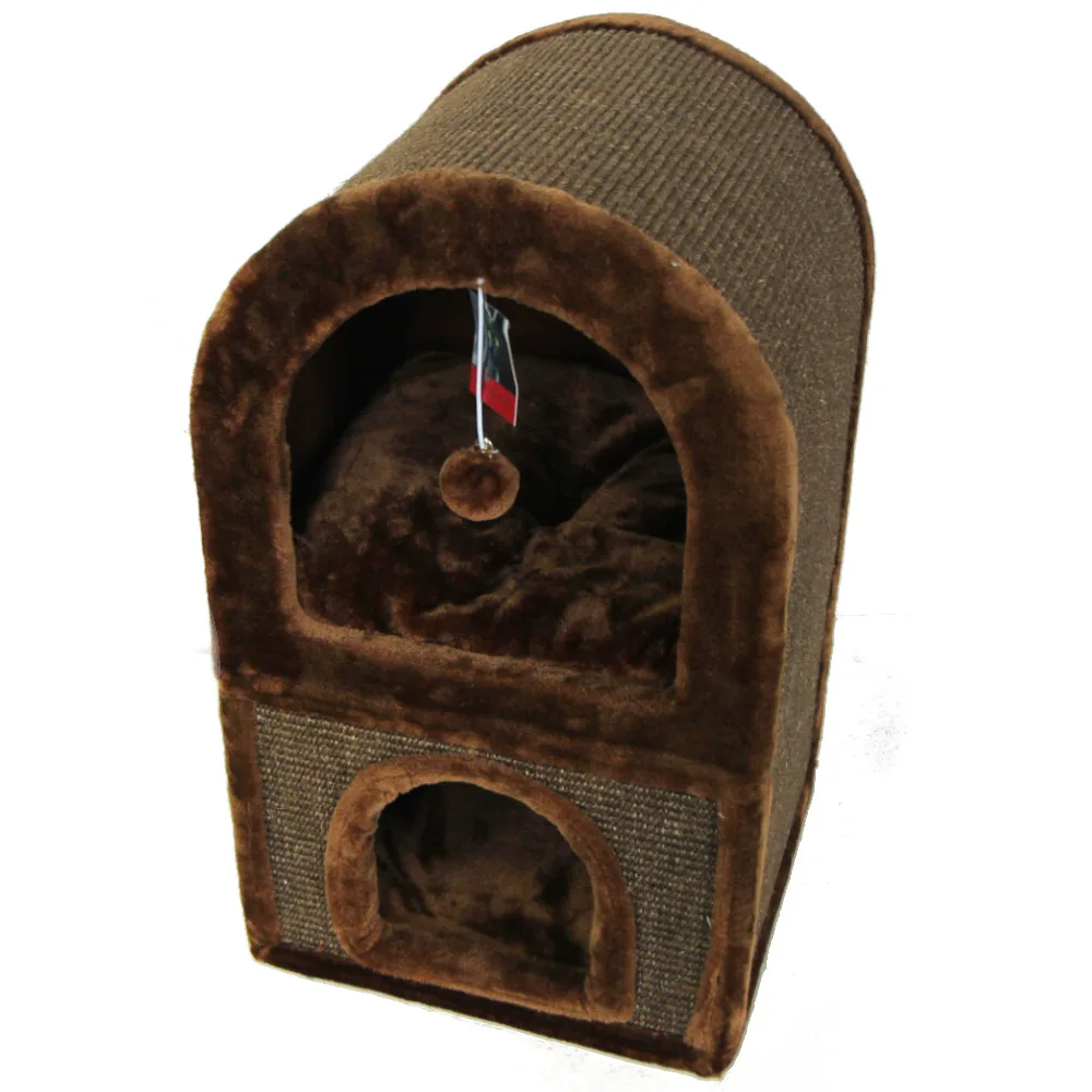 Когтеточка-домик 40 × 40 × 70 см, коричневый — PetChoice SBE928