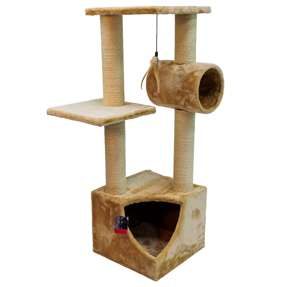 Когтеточка-комплекс 35 × 35 × 104 см, бежевый — PetChoice SBE991-B